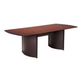 Vintage desk table in burl veneer, design, Italy, 1980s
