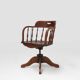 Chaise de bureau capitaine à base pivotante anglaise, Royaume-Uni années 1850