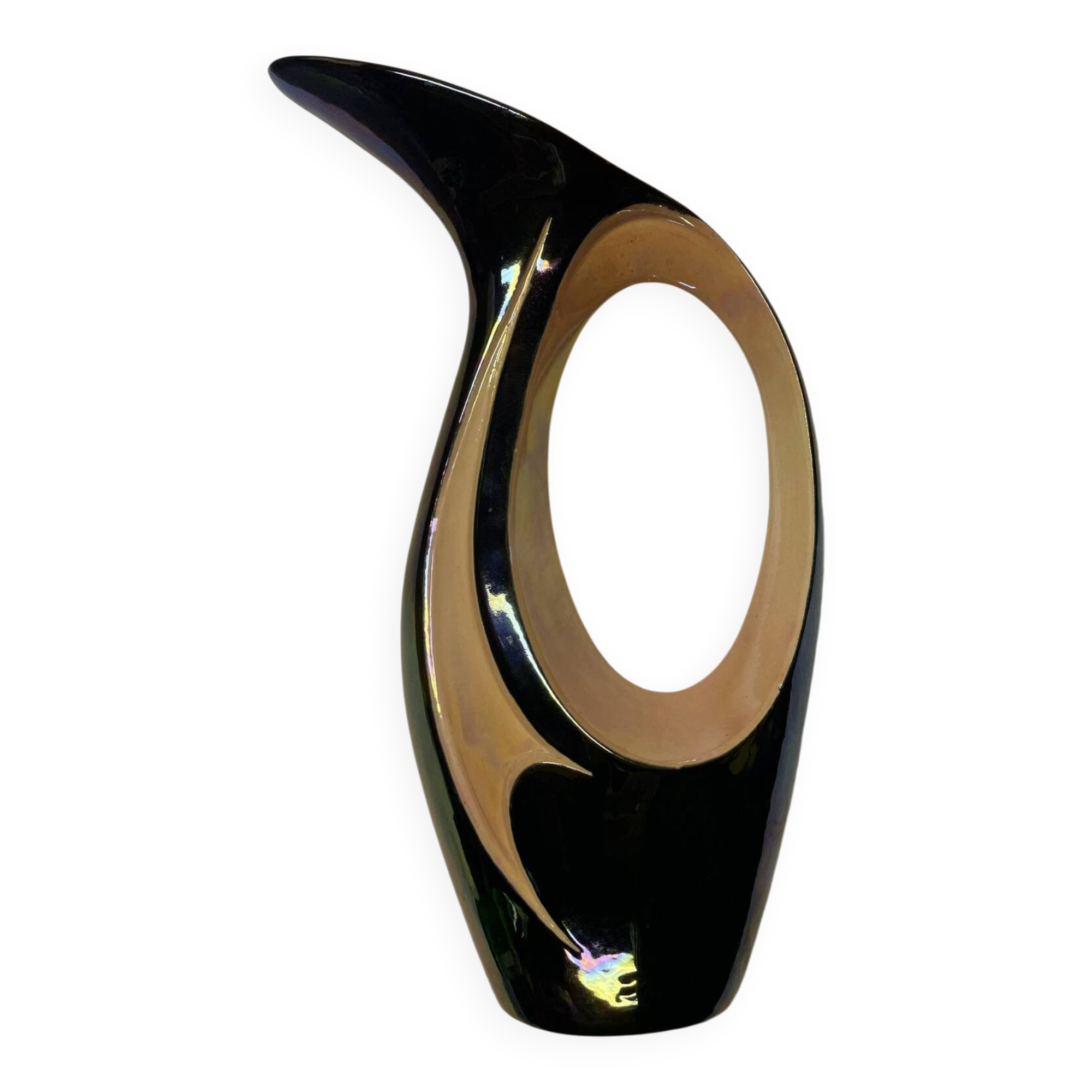 Ceramic vase signed Tess