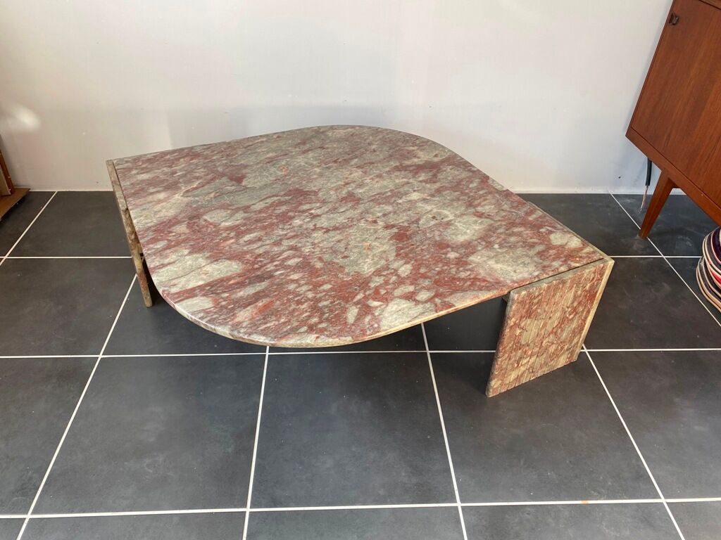 Marble table Roche Bobois, vintage 70s