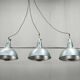 A.L.F. Firenze Italian Industrial Three-Light Chandelier, 1970s