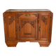 Art Deco buffet from the 1930s, solid wood, marble top, removable mirror.