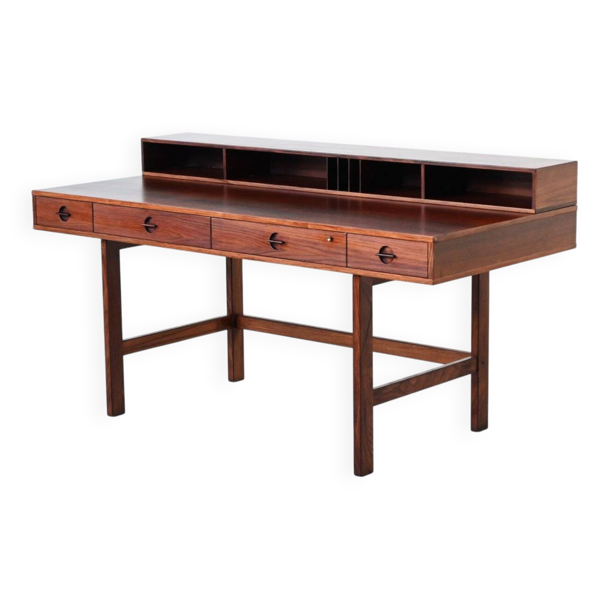 Bureau Peter Lovig Flip-Top Partners en palissandre, Lovig, Danemark, 1960
