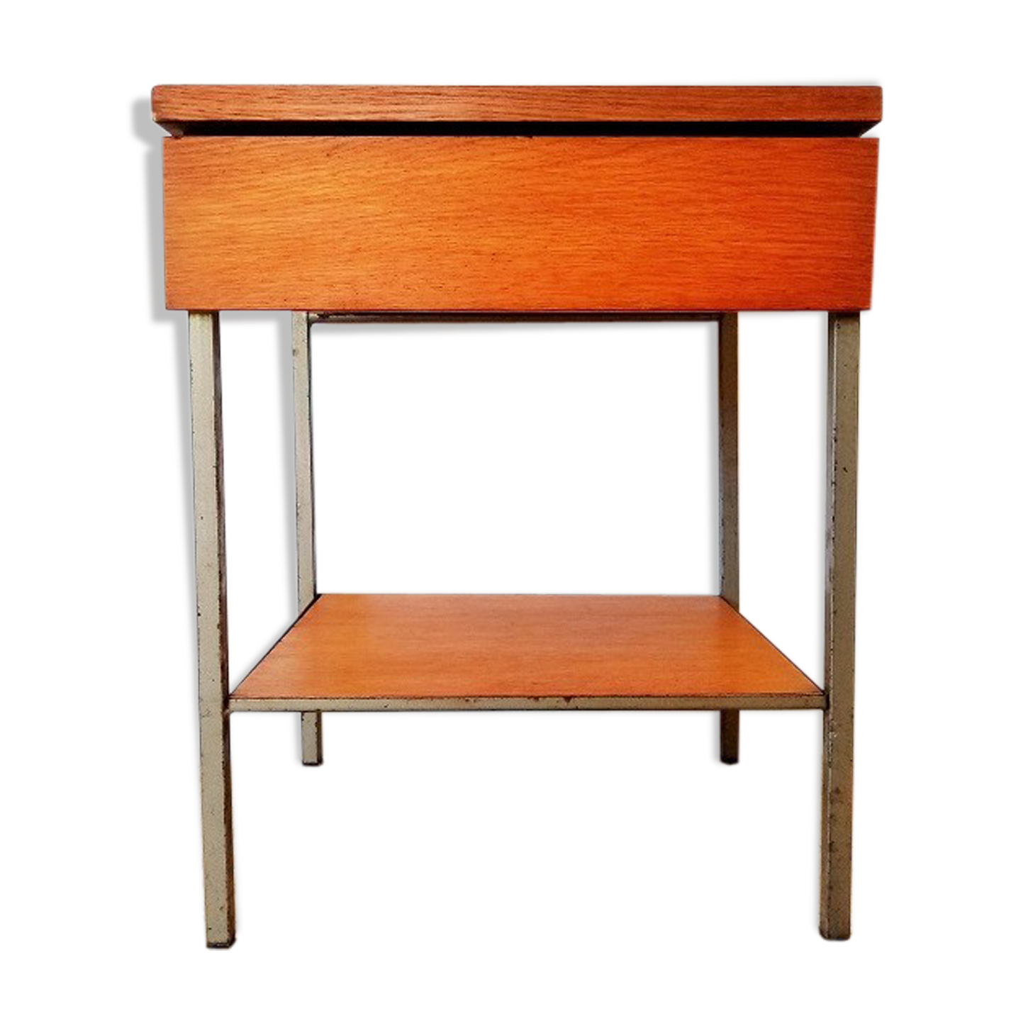 Vintage boarding school bedside table
