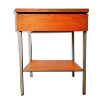 Vintage boarding school bedside table