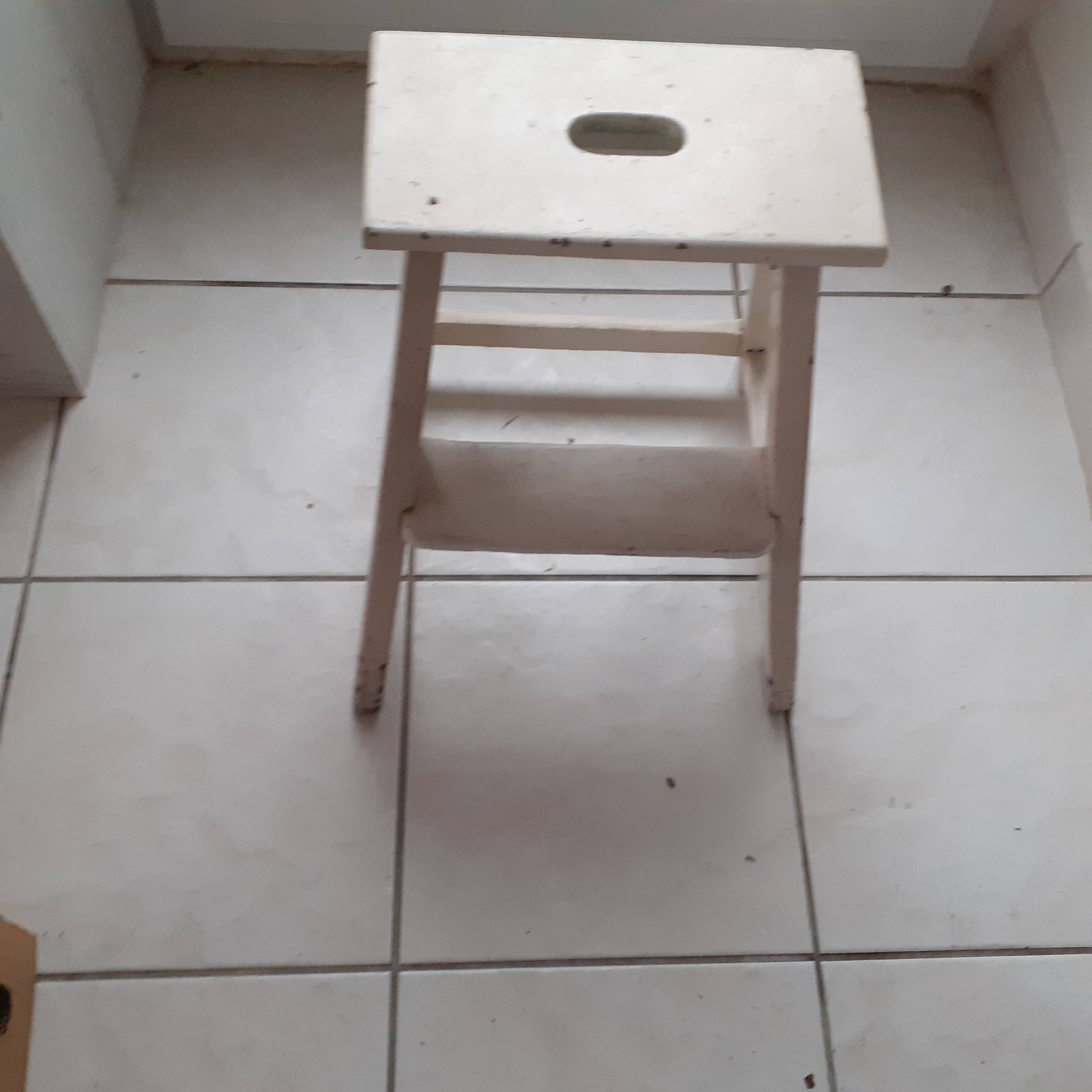 Old wooden stepladder 2 steps