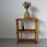 Rattan canning shelf, bamboo 60s 70s