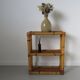 Rattan canning shelf, bamboo 60s 70s