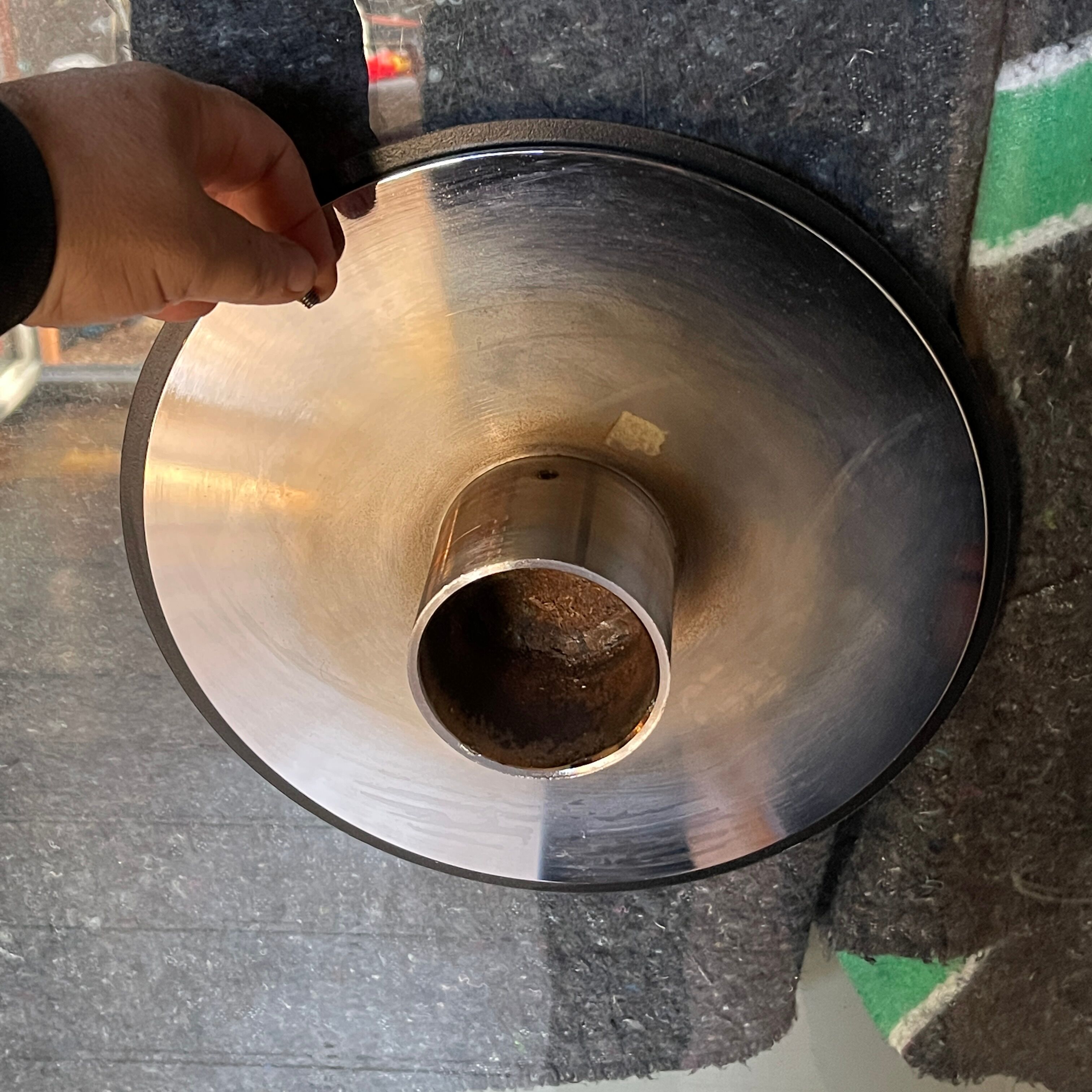 Large square coffee or coffee table in chromed steel, Italian design, ca 1970