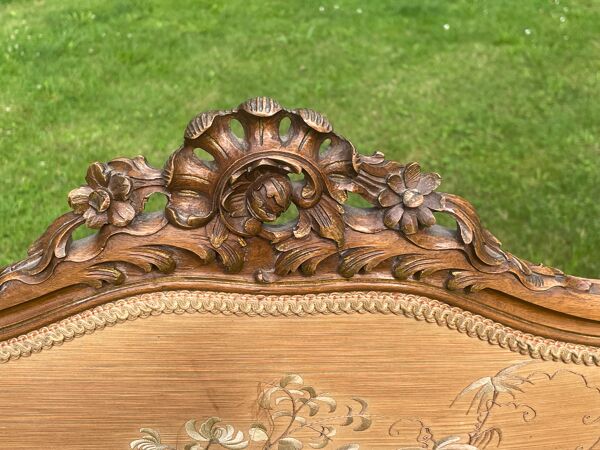 Ancien écran de cheminée XIX ème décor japonisant