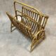 Mid-century magazine holder in rattan France 1960s