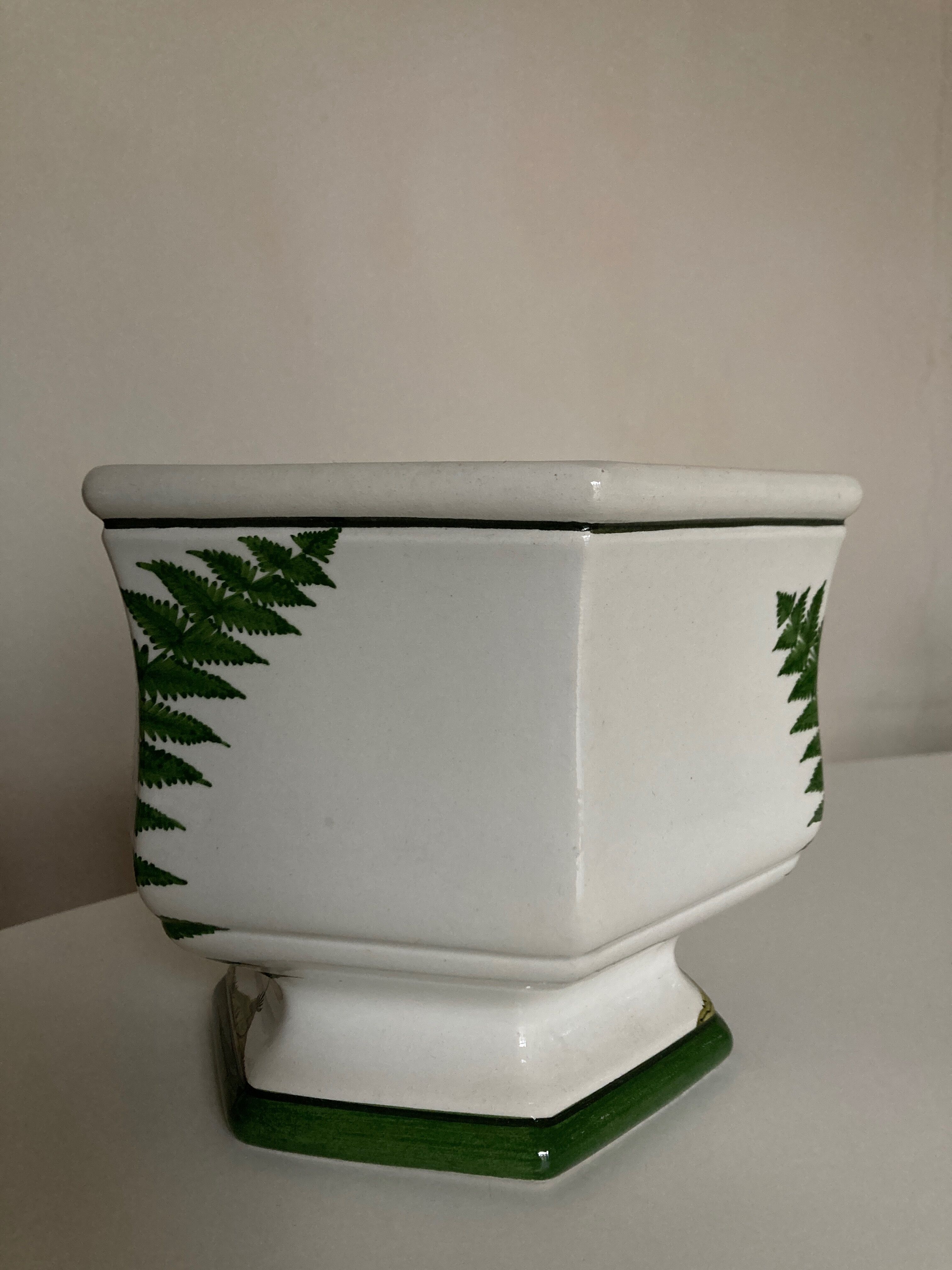 Cache pot 1960 ceramic Bassano neo classical Italian work