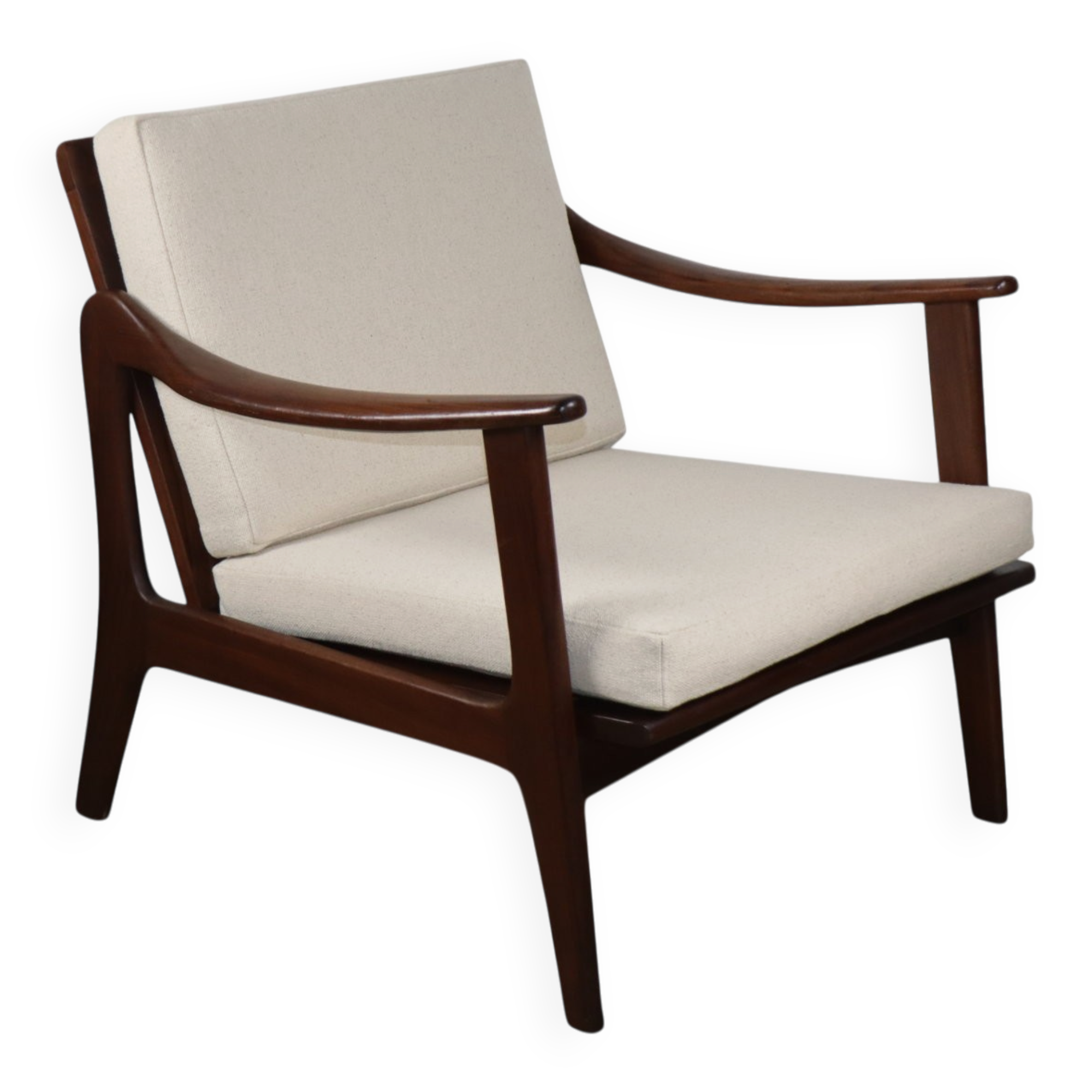 Scandinavian lounge chair in solid teak, 1960s