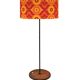 Lampshade Diablotin H35 D45 - vintage orange fabric