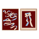 Pair of giclee prints, abstract burgundy set of two, 50x70cm