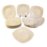10 White porcelain soup plates