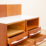 Paire de tables de chevet entièrement rénovées par Mojmír Požár, années 1960, Tchécoslovaquie