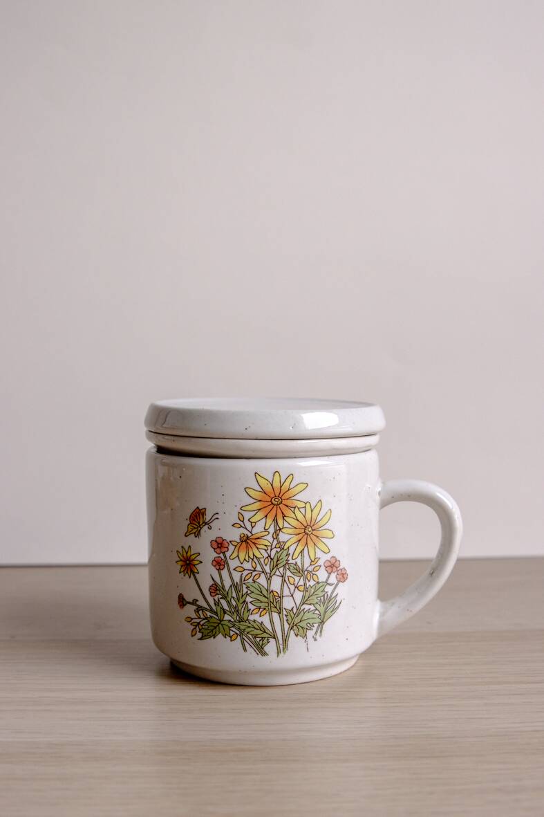 3-piece floral teapot