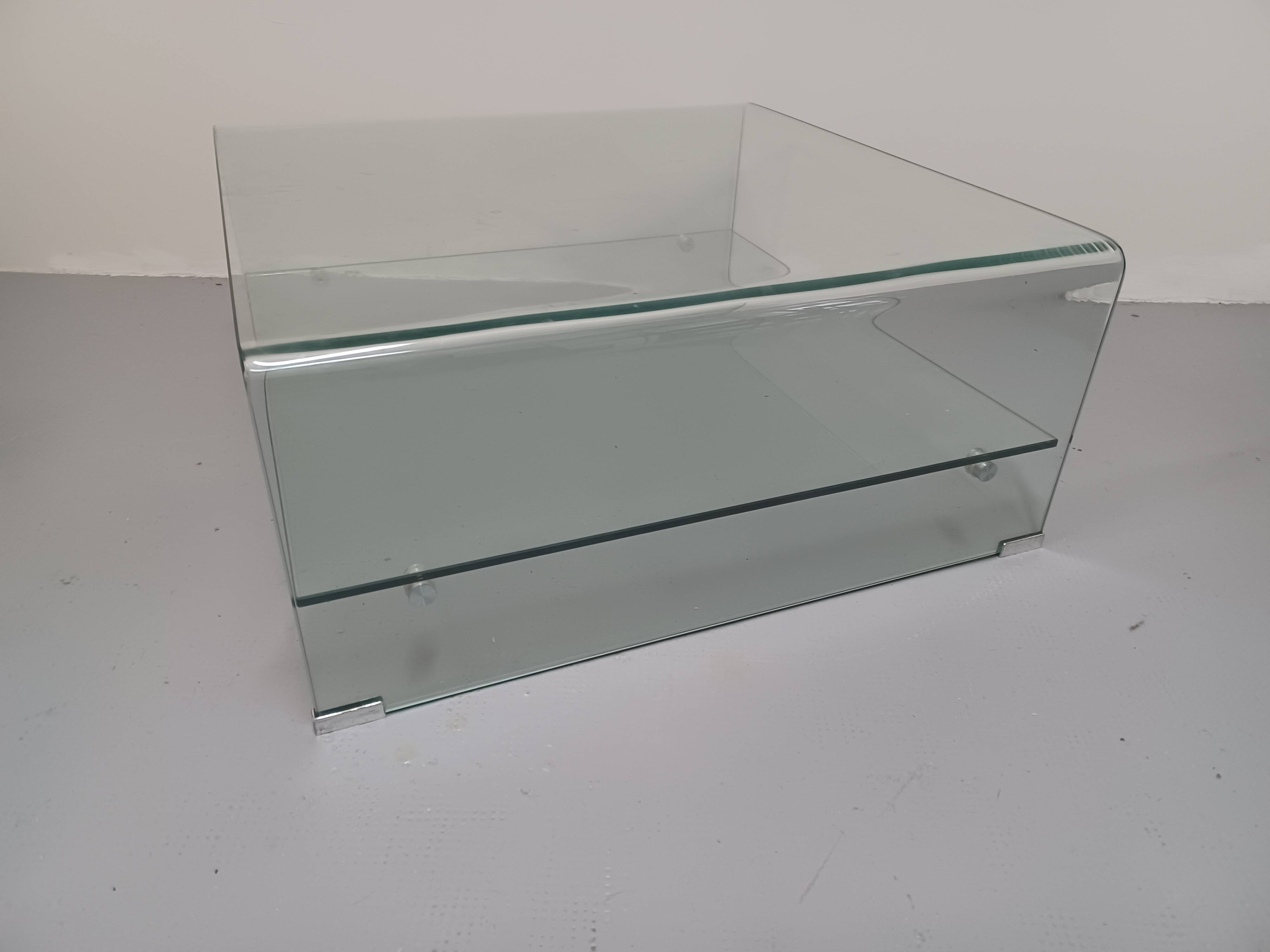 Coffee table, molded glass