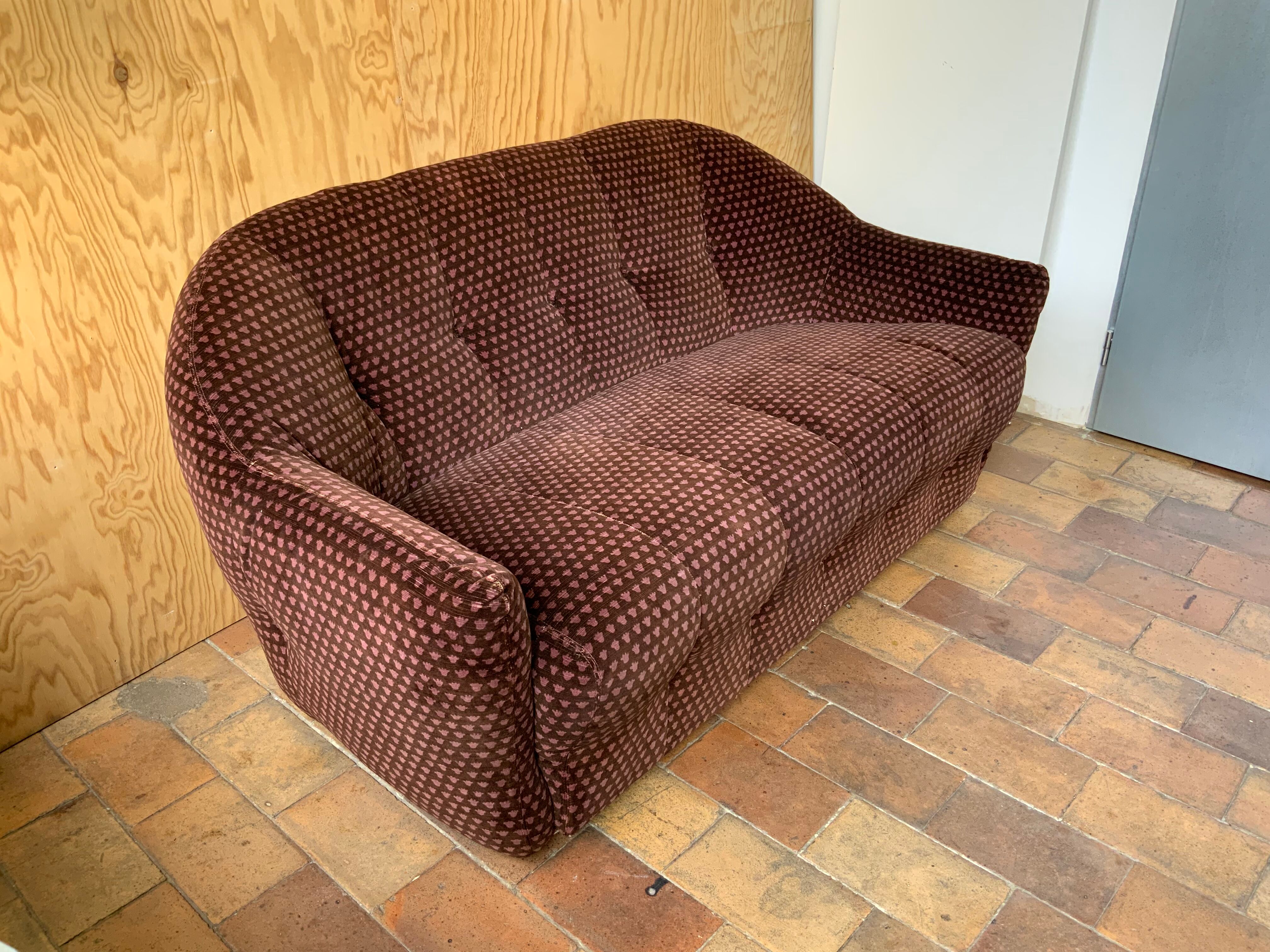 Vintage velvet sofa