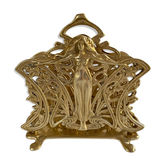 Vintage brass mail door