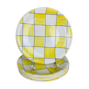 6 assiettes plates Cambridge