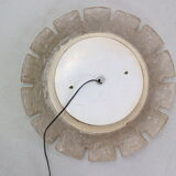 Egon hillebrand round acrylic illuminated mirror with lightening, 1970's germany