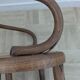 Small Antique Children's Armchair in Curved Wood and Cane