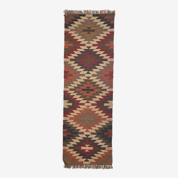 2 x 6 jute handwoven kilim runner dhurrie rug, Indian