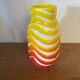 Vintage Pop Art Ceramic Vase, Yellow, Orange, Red, Made in Italy, 1970s