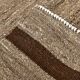 Dark Brown Striped Ethnic Kilim Rug, 224x297Cm