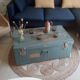 Vintage metal trunk of the 60s