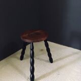 French Bobbin Tripod Stool, 1940s
