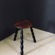 French Bobbin Tripod Stool, 1940s