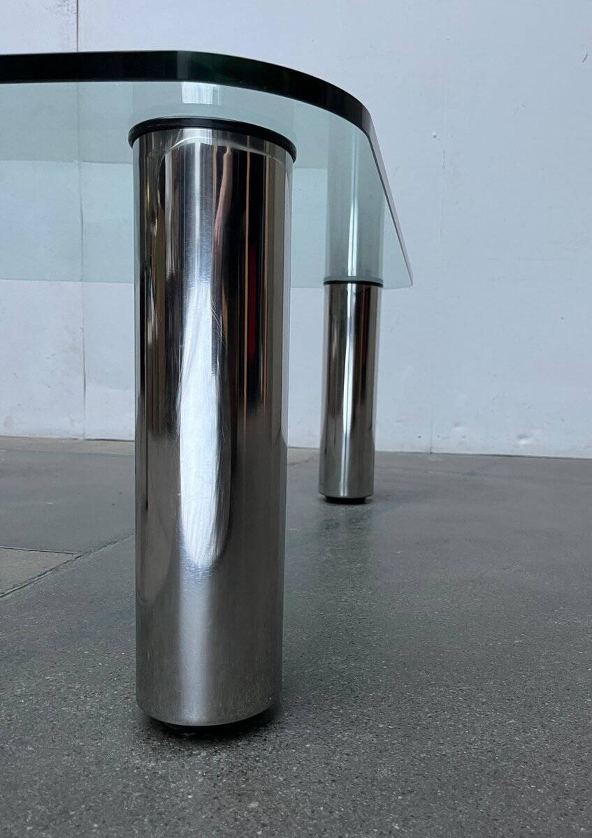 Table basse postmoderne Marcuso en verre par Marco Zanuso pour Zanotta, années 1960