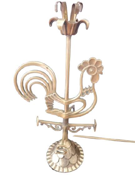 Max Le Verrier rooster candle holder