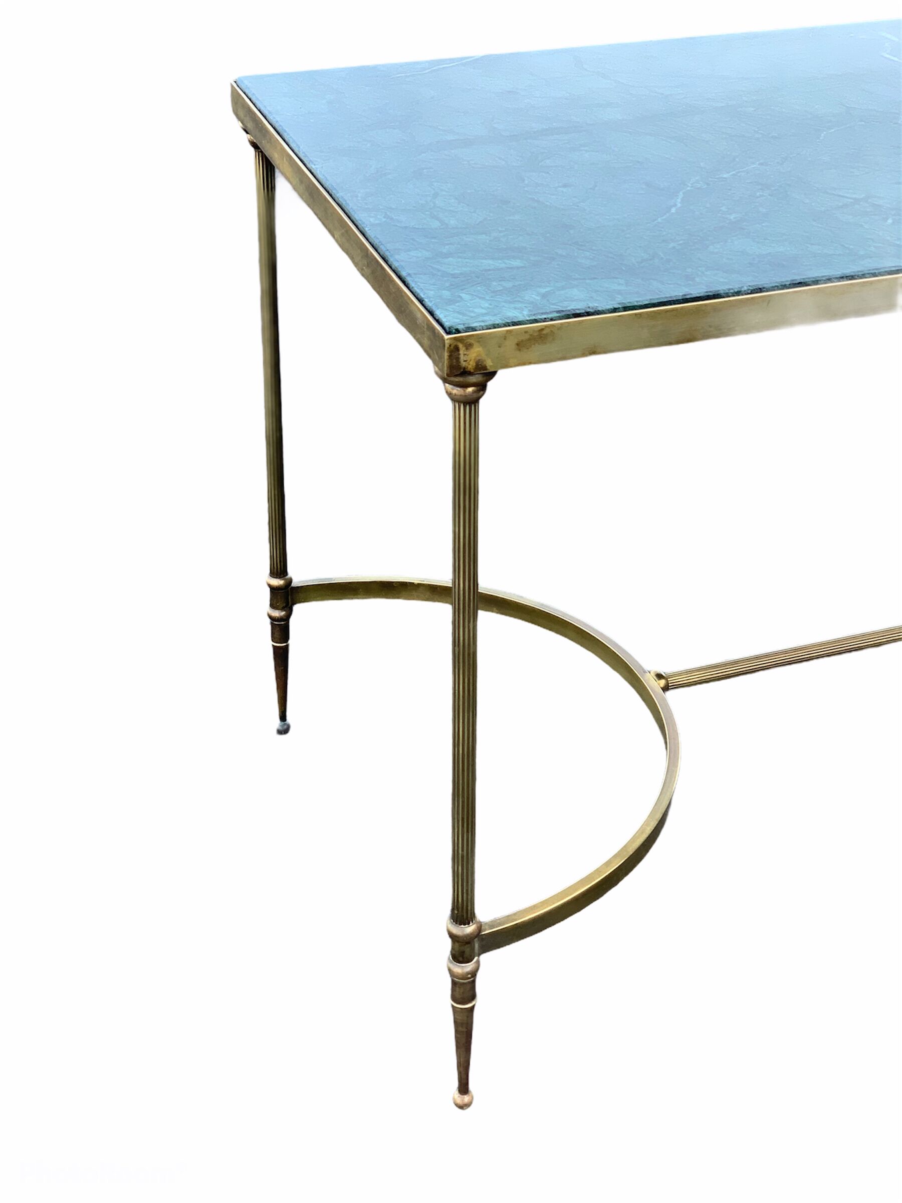 Coffee table brass and marble design 1960'