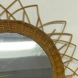 Rattan sun mirror