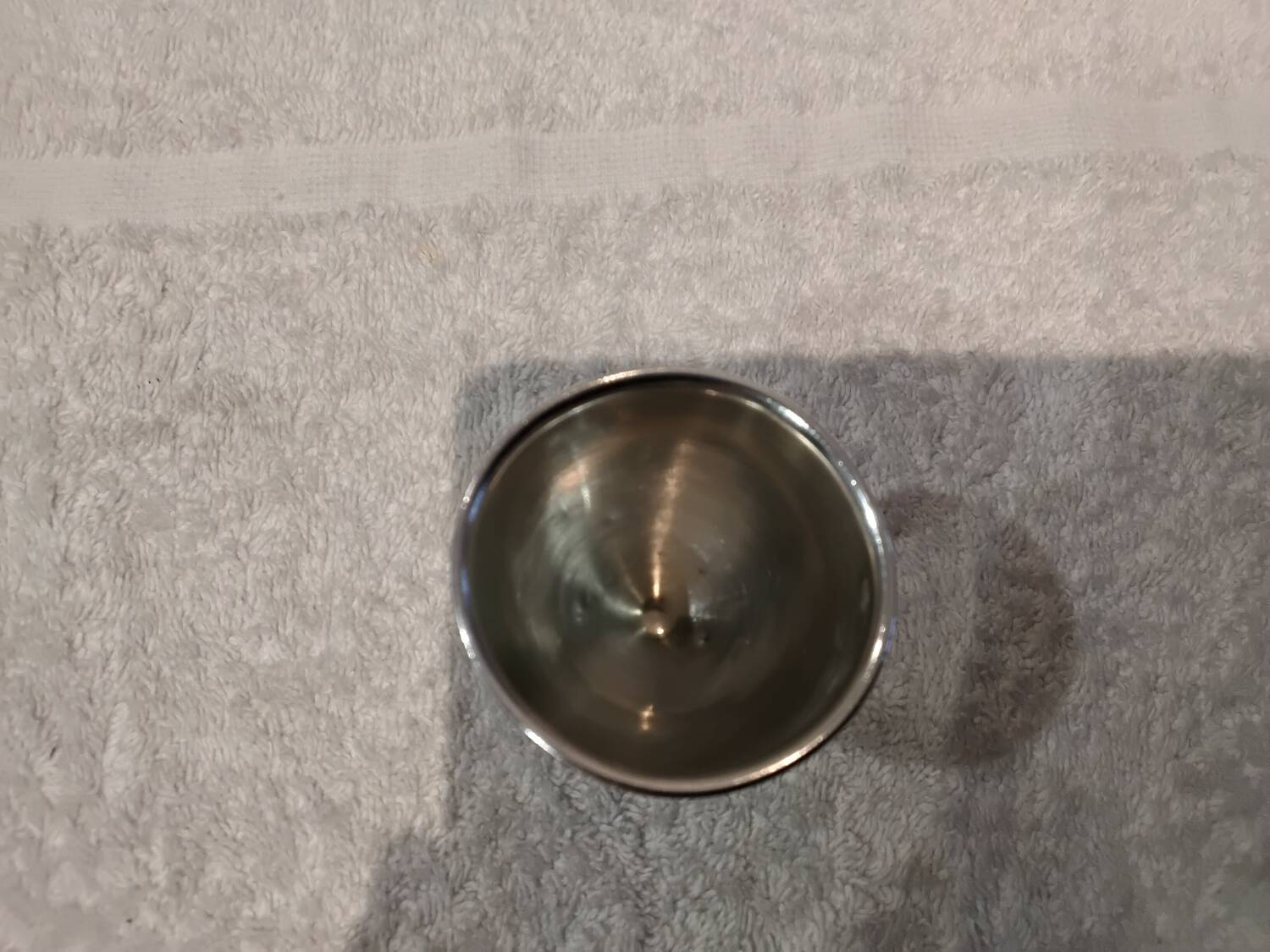 Louis XVI style silver egg cup (950) by Ernest Compere, Minerva design