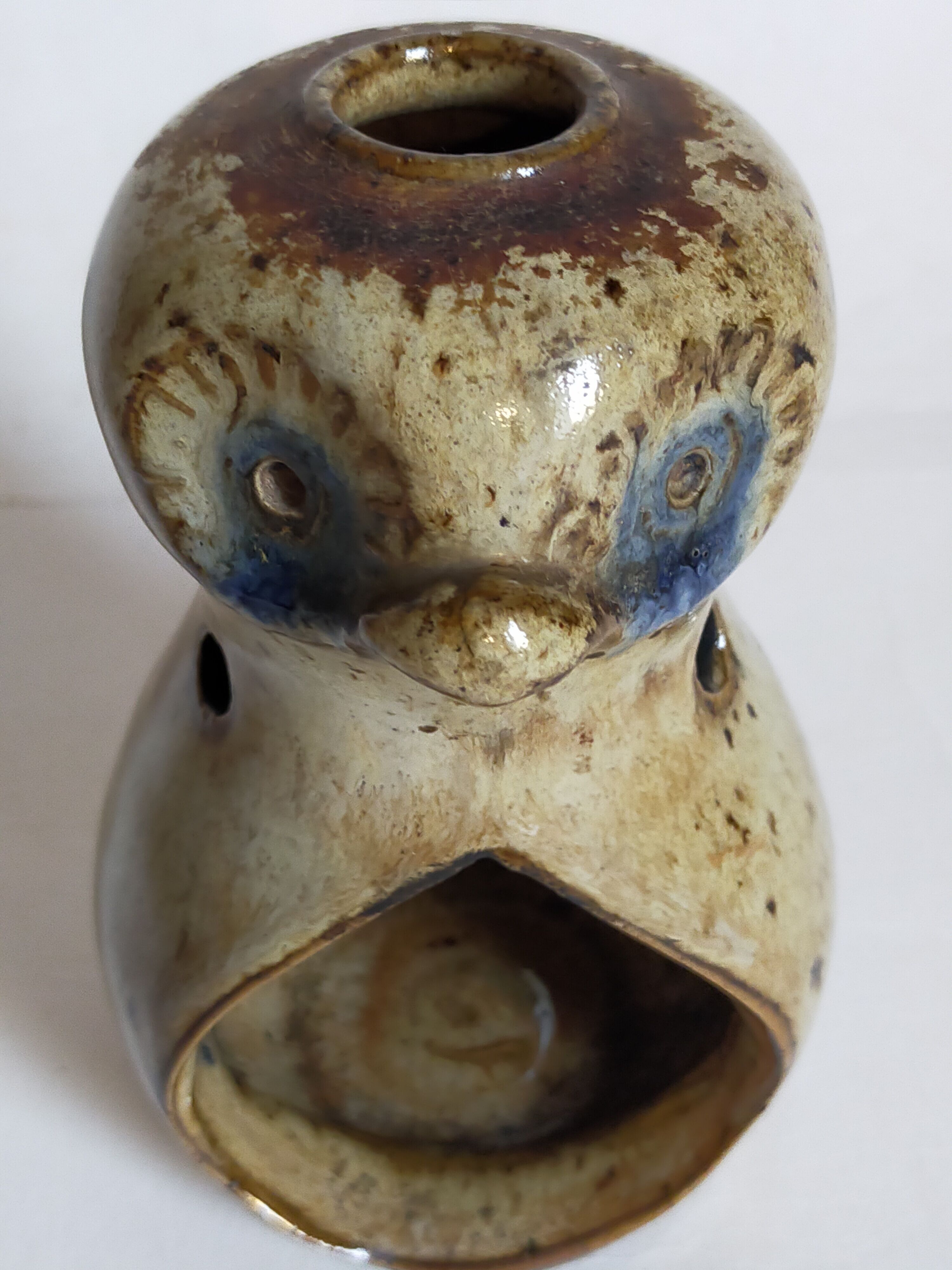 Candlestick "nice" ceramic potter vintage enamelled sandstone