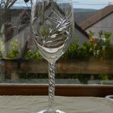 6 crystal water glasses from ARQUES. Epi Fleury model.
