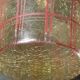 Mid-century crackle glass lantern with checkered pattern, France