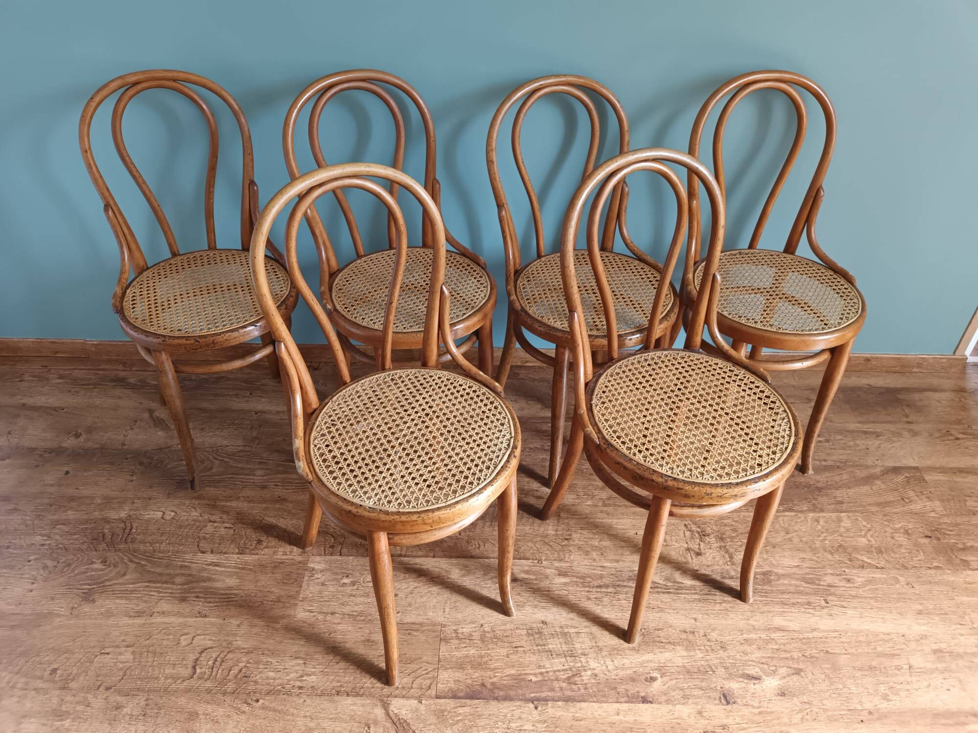 Set of 6 Thonet N°14 chairs