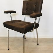 Chaise tubulaire tchèque marron de Belet, années 1970