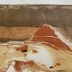 Old lithograph nicole tercinet levin “composition” + golden frame