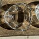 Set of 14 triangular glass ashtrays D13