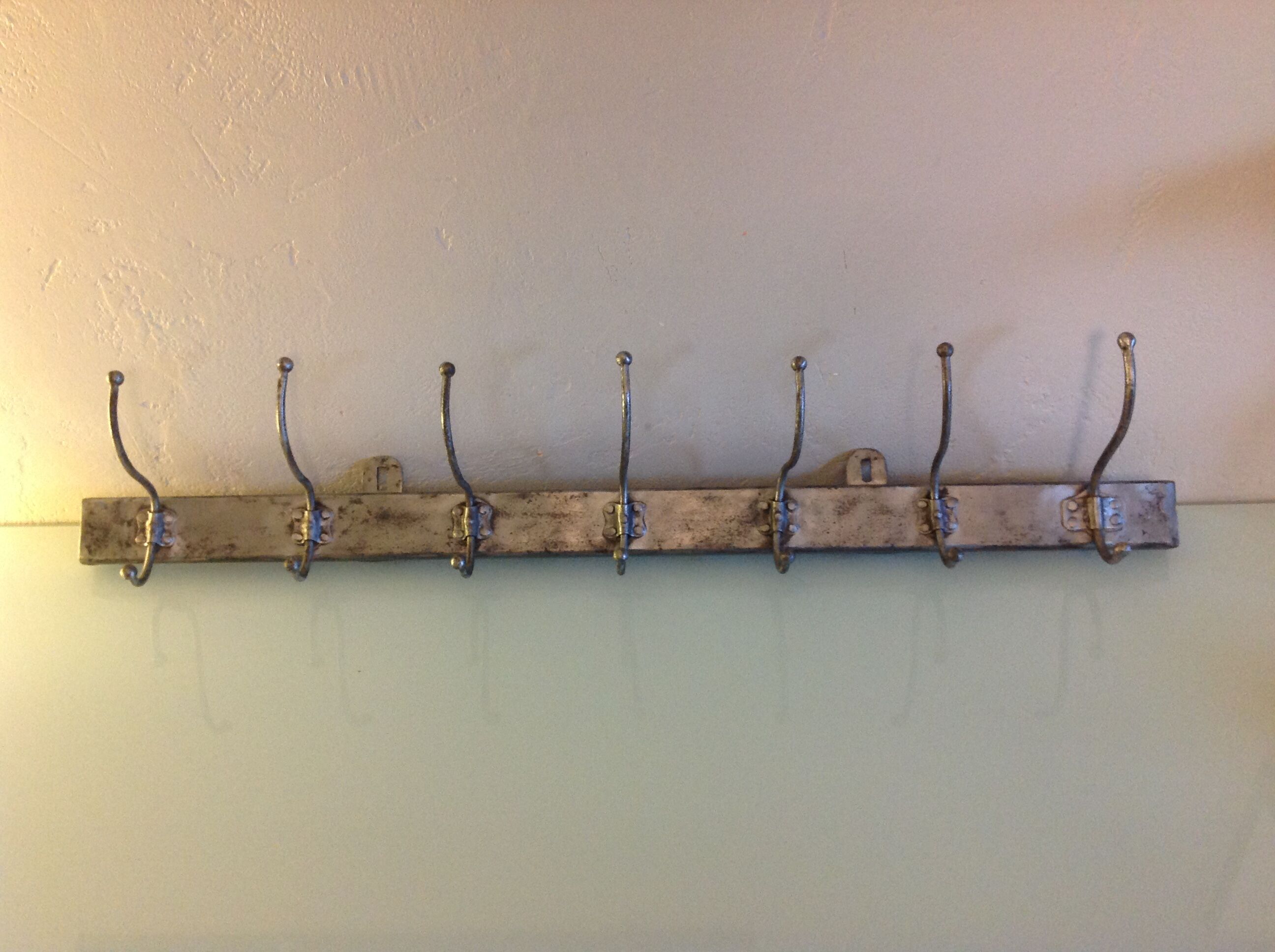 Coat rack with seven-headed metal industrial style / vintage 50-60s