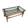 Bamboo coffee table and smoked glass
