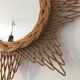 Rattan octogram sun mirror, 45cm, 1960