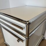 USM Haller rolling cabinet in Pure White
